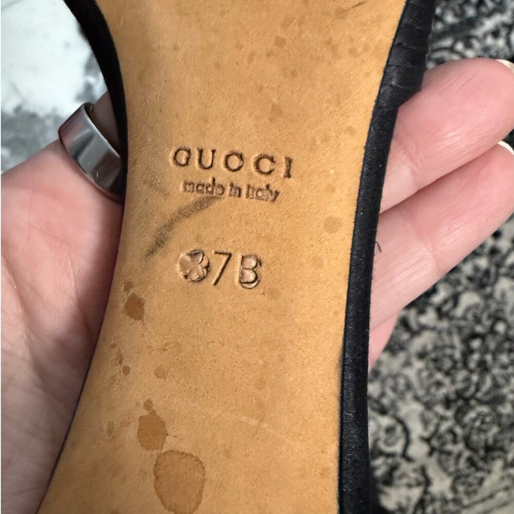 Gucci Vintage Satin Strappy Heels Size 37 /7 - Picture 5 of 6